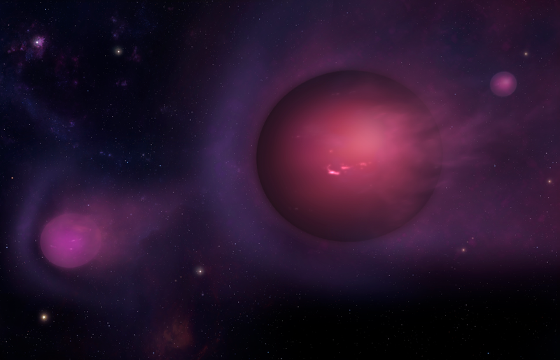 Artist conception of the planet-sized balls (Image:Mark A. Garlick/CfA)